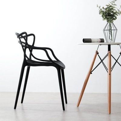 Maple Home Stackable Plastic Dining Chair Durable Waterproof Kitchen Living Indoor Outdoor Furniture - Image 3