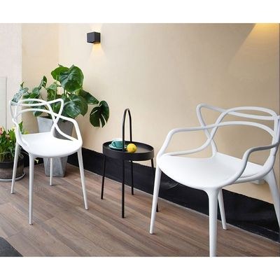 Maple Home Stackable Plastic Dining Chair Durable Waterproof Kitchen Living Indoor Outdoor Furniture