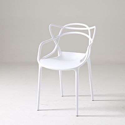 Maple Home Stackable Plastic Dining Chair Durable Waterproof Kitchen Living Indoor Outdoor Furniture - Image 3