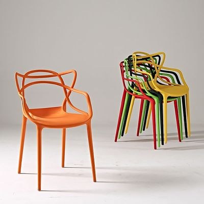 Maple Home Stackable Plastic Dining Chair Durable Waterproof Kitchen Living Indoor Outdoor Furniture - Image 2