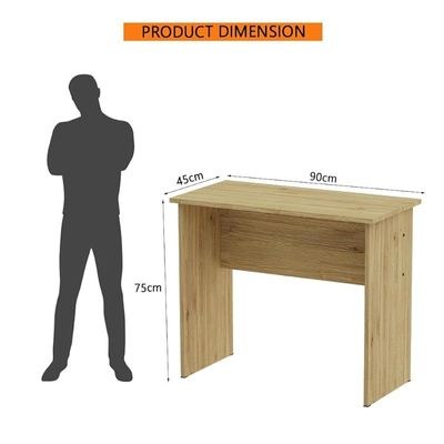 Mahmayi Modern MP1 Study Table 90x45 Plain Desk, Executive Desk, Computer Workstation Natural Davos Oak Ideal for Office, Home, Meeting Room - Image 4