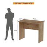 Mahmayi Modern MP1 Study Table 90x45 Plain Desk, Executive Desk, Computer Workstation Truffle Davos Oak Ideal for Office, Home, Meeting Room
