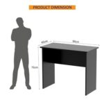 Mahmayi Modern MP1 Study Table 90x45 Plain Desk, Executive Desk, Computer Workstation Black Ideal for Office, Home, Meeting Room