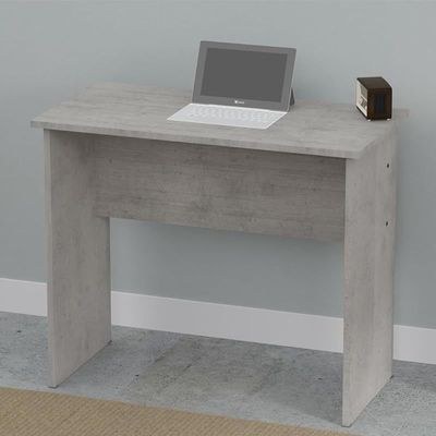 Mahmayi Modern MP1 Study Table 90x45 Plain Desk, Executive Desk, Computer Workstation Light Grey Chicago Concrete Ideal for Office, Home, Meeting Room - Image 2