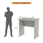 Mahmayi Modern MP1 Study Table 80x40 Plain Desk, Executive Desk, Computer Workstation Light Grey Chicago Concrete Ideal for Office, Home, Meeting Room