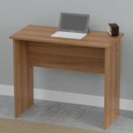 Mahmayi Modern MP1 Study Table 80x40 Plain Desk, Executive Desk, Computer Workstation Natural Dijon Walnut Ideal for Office, Home, Meeting Room