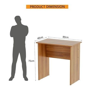Mahmayi Modern MP1 Study Table 80x40 Plain Desk, Executive Desk, Computer Workstation Natural Dijon Walnut Ideal for Office, Home, Meeting Room - Image 4