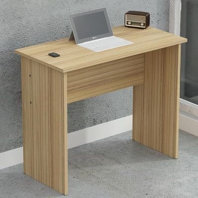 Mahmayi Modern MP1 Study Table, Executive Desk 80x40 with Black BS02 Desktop Socket with USB A/C Port Coco Bolo Ideal for Office, Home, Meeting Room - Image 2