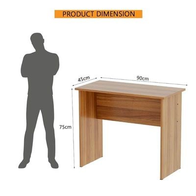 Mahmayi Modern MP1 Study Table 90x45 Plain Desk, Executive Desk, Computer Workstation Natural Dijon Walnut Ideal for Office, Home, Meeting Room - Image 4