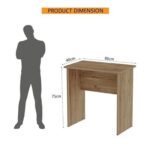 Mahmayi Modern MP1 Study Table 80x40 Plain Desk, Executive Desk, Computer Workstation Truffle Davos Oak Ideal for Office, Home, Meeting Room