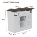 Mahmayi Modern Multifunctional Medium Height Cabinet with Single Drawer, 2 Door Storage and 3 Open Shelf - Dark Grey Chicago Concrete and Premium White - Ideal for Hallway, Living Room, Kitchen, Bedroom