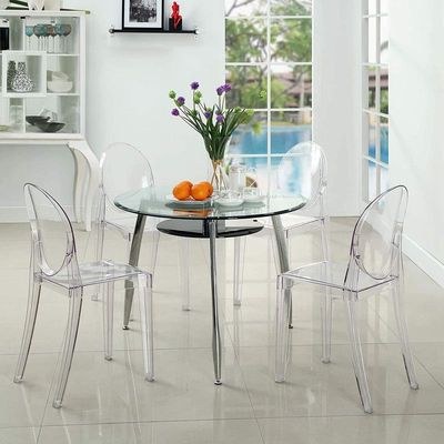 Maple Home Acrylic Modern Dining Chair Polycarbonate Transparent Indoor Outdoor Office Restaurant Chairs