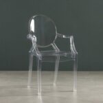 Maple Home Acrylic Modern Dining Armchair Polycarbonate Transparent Indoor Outdoor Office Restaurant Chairs