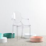Maple Home Acrylic Modern Dining Armchair Polycarbonate Transparent Indoor Outdoor Office Restaurant Chairs