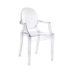 Maple Home Acrylic Modern Dining Armchair Polycarbonate Transparent Indoor Outdoor Office Restaurant Chairs