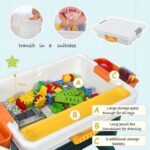 5-in-1 Children's Activity Table Play Table Children's Desk with Storage Space, Children's Seating Set, Building Block Table, Sand Table, Water Table with