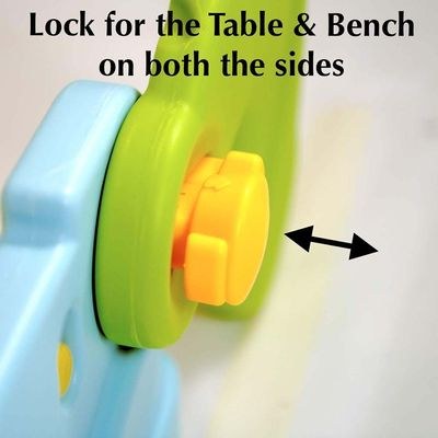 3-IN-1 kids table, kids desk, kids bench & toy storage, Multi Color – Kids Furniture for 3 Years and Above - Image 5
