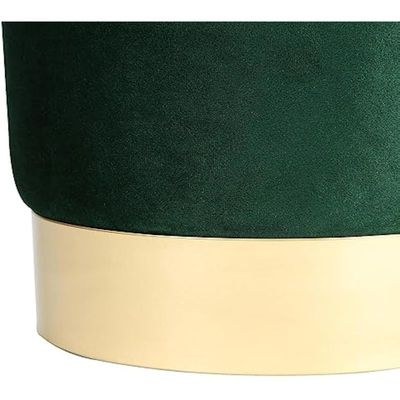 Maple Home Modern Round Ottoman Accent multifunctional Gold Plating Base Velvet Upholstered Footrest Mushroom Stool Soft Padded Seat Vanity Chairs Make-up Living Room Bedroom Patio Furniture - Image 4