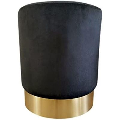 Maple Home Modern Round Ottoman Accent multifunctional Gold Plating Base Velvet Upholstered Footrest Mushroom Stool Soft Padded Seat Vanity Chairs Make-up Living Room Bedroom Patio Furniture - Image 2