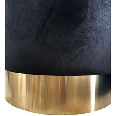 Maple Home Modern Round Ottoman Accent multifunctional Gold Plating Base Velvet Upholstered Footrest Mushroom Stool Soft Padded Seat Vanity Chairs Make-up Living Room Bedroom Patio Furniture - Image 4