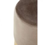 Maple Home Modern Round Ottoman Accent multifunctional Gold Plating Base Velvet Upholstered Footrest Mushroom Stool Soft Padded Seat Vanity Chairs Make-up Living Room Bedroom Patio Furniture