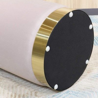 Maple Home Modern Round Ottoman Accent multifunctional Gold Plating Base Velvet Upholstered Footrest Mushroom Stool Soft Padded Seat Vanity Chairs Make-up Living Room Bedroom Patio Furniture - Image 3