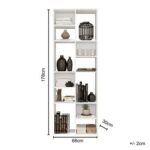 Lider Design Classic URBAN Bookshelf with 12 Shelves-Modern Multi-Tier Bookcase-Spacious Storage Display Unit-Durable Construction with 12 Open Shelves-Ideal for Books, Décor, and Accessories