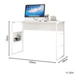 Mesa Fabrick Modern Lifestyle Study Desk White-Contemporary Study Table with Sleek Design-Ideal for Home Office, Students, or Workspaces-Durable Construction with Spacious Work Surface-Minimalist Style Desk for Modern Interiors