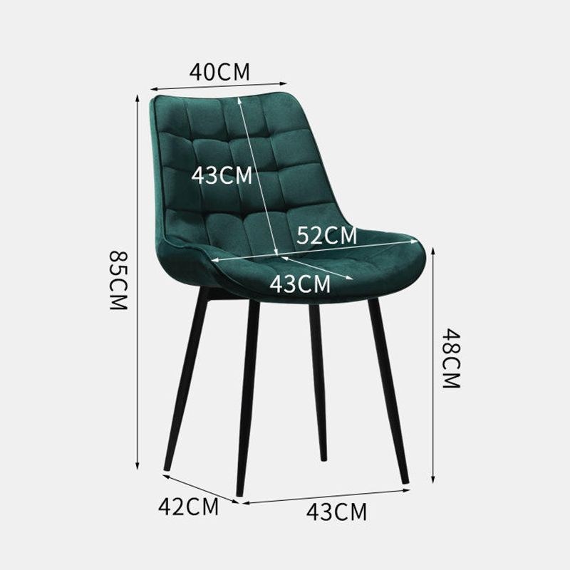 Maple Home Velvet Chairs Modern Accent Dining Chairs Flannelette Comfy Upholstered Living Room Furniture Leisure Chairs with Golden Metal Leg - Image 4