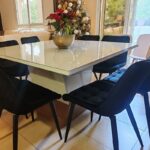 Maple Home Velvet Chairs Modern Accent Dining Chairs Flannelette Comfy Upholstered Living Room Furniture Leisure Chairs with Golden Metal Leg