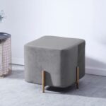 Luxury Velvet Square Foot Stool Ottoman Pouf - Plush and Stylish Home Decor Accent