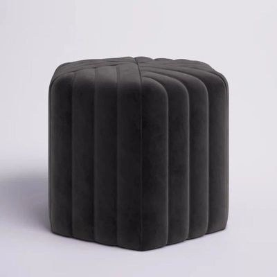 Lucid Hexagonal Shape Solid Wood Pouf Ottoman Stool - Image 3