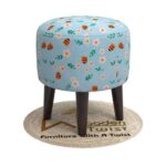 Harlequin Puffy Ottoman Stool For Living Room