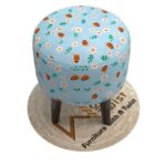 Harlequin Puffy Ottoman Stool For Living Room