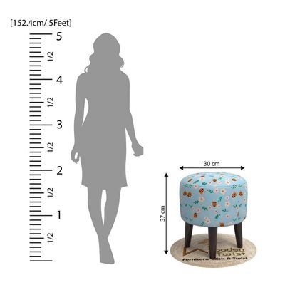 Harlequin Puffy Ottoman Stool For Living Room - Image 5
