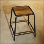 Wooden Bar Stool-Dining Room Chair For Kitchen Counter Bar With Footrest-Tall Kitchen Barstool Chairs – Bar Chair For Breakfast Dining Stool High Chair For Kitchen-Stool For Dressing Table