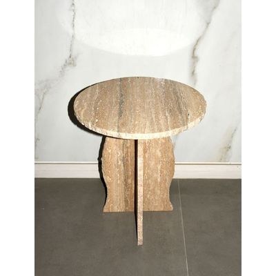 Round Brown Travertine 45Cm 55cm Height - Image 2