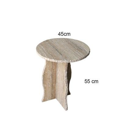 Round Brown Travertine 45Cm 55cm Height - Image 4