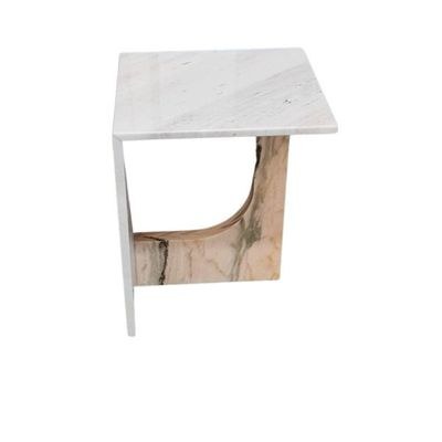 White Marble Side Table 50X45X35Cm - Image 3
