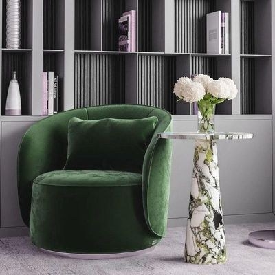 White Beauty Green Side Table 50 Cm Dia 65 Cm - Image 3