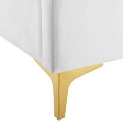 Olivia Velvet Upholstery Rectangular Bed Modern Luxury Bed Frame with Stylish Design - Image 3