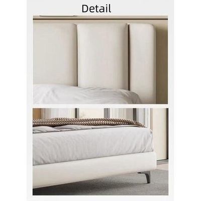 Italian Minimalism Modernize Leatherette Upholstery Bed for Luxury Bedroom - Image 4
