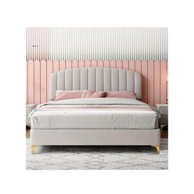 Impel Modernize Velvet Upholstery Bed for Luxury Bedroom