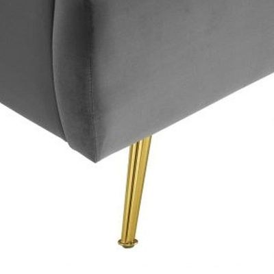 Dana Wingback Velvet Upholstery Bed Elegant Rectangular Design - Image 4