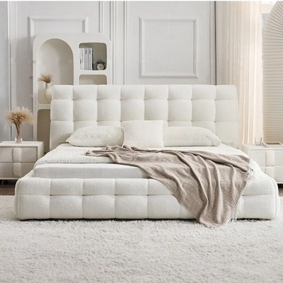 Elegance Modernize Boucle Upholstery Bed for Luxury Bedroom Contemporary, Stylish, and Elegant - Image 2