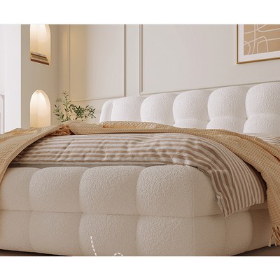 Elegance Modernize Boucle Upholstery Bed for Luxury Bedroom Contemporary, Stylish, and Elegant - Image 5