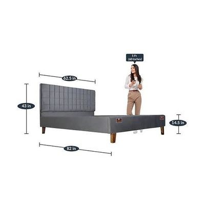 Queen Bed with Upholstered Headboard - Image 4