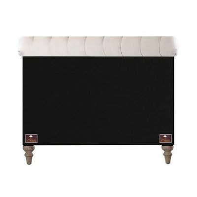 Wingback Headboard Queen Size Upholstered Panel Bed Frame for Bedroom - Image 3