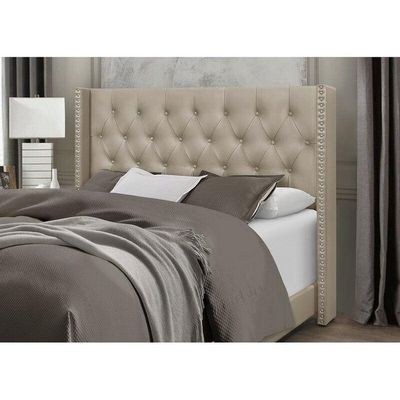 Modern Button Tufted Back Soft Holland Queen Size Bed - Image 3
