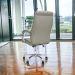 Office Chair With High Back Large Seat And Desk Chair Tilt Function Executive Swivel Computer Chair PU GREY